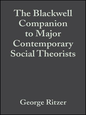 cover image of The Blackwell Companion to Major Contemporary Social Theorists